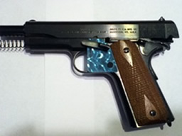 ISPT-1911-GI-Blue-on-Pistol